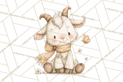 Whimsical Watercolor Woodland Animal Clipart PNG Product Image 5
