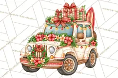 Tropical Christmas Beach Clipart PNG, Christmas Beach Decor Product Image 2