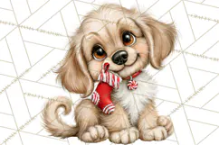 Peppermint Pals Christmas Animal Clipart PNG, Cute Candy Product Image 2