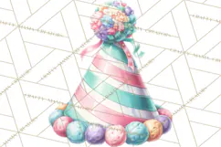 Cute Birthday Party Clipart PNG | Birthday Cake Graphics Product Image 5
