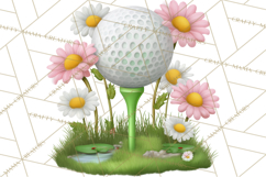Whimsical Country Club Golf Clipart Argyle PNG Product Image 5