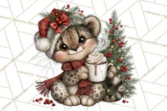 Jungle Christmas Clipart, Christmas Jungle Animals PNG Product Image 2