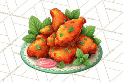 Girls Baryard Barbecue Girly Grilling BBQ Clipart Product Image 5