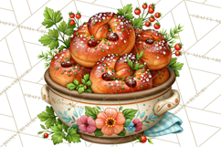 Christmas Pretzel Bakery Clipart PNG Food Elements Product Image 2