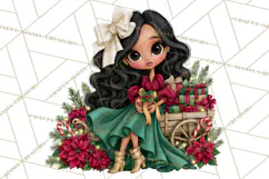 Whimsical Christmas Girls PNG Clipart, Holiday Characters Product Image 2