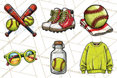 Softball Mom PNG, Softball Clipart, Softball Mama Designs Product Image 2