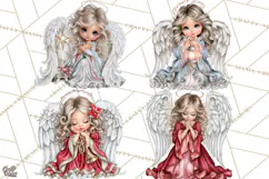 Christian Christmas Angel Clipart PNG Product Image 1