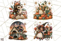 Vintage Halloween Scenes PNG, Halloween Magic Clipart Product Image 1