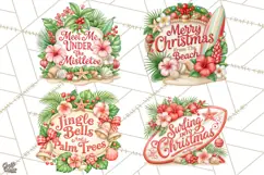 Tropical Christmas Beach Signs PNG, Christmas Quotes, Beach Product Image 1