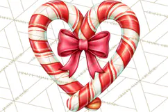 Candy Cane Lane Vintage Christmas Accents Clipart Product Image 3