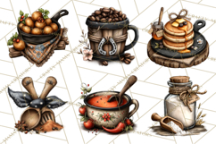 Western Cowboy Kitchen Decor Clipart, Rustic Ranch Png Product Image 2