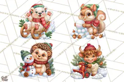 Let It Snow Christmas Winter Clipart PNG Product Image 1