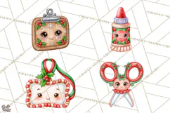 Christmas School Supplies & Teacher Clipart Product Image 1