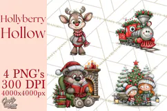Hollyberry Hollow Christmas Village PNG Clipart Product Image 1