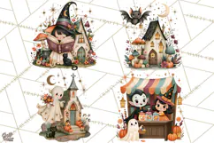 Vintage Halloween Scenes PNG, Halloween Magic Clipart Product Image 1