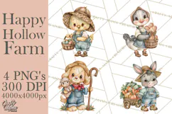 Happy Hollow Farm Animal Clipart PNG Product Image 1