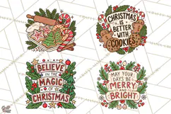 Cozy Christmas Clipart PNG, Cute Holiday Christmas Designs Product Image 1