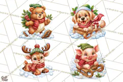 Let It Snow Christmas Winter Clipart PNG Product Image 1