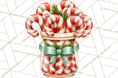Candy Cane Lane Vintage Christmas Accents Clipart Product Image 5