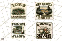 Friendship Quotes Sign Clipart PNG Funny Friends Rustic Product Image 1