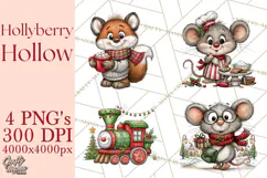 Hollyberry Hollow Christmas Village PNG Clipart Product Image 1