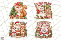 Christmas Baseball Clipart PNG Product Image 1