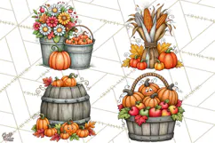 Halloween Farmhouse Buildings Clipart, Halloween Farmhouse Product Image 1