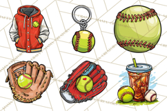 Softball Mom PNG, Softball Clipart, Softball Mama Designs Product Image 5