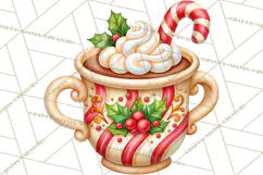 Candy Cane Lane Vintage Christmas Accents Clipart Product Image 3