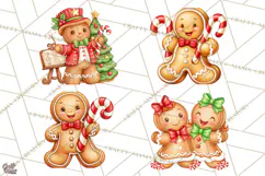 Gingerbread Jamboree Christmas Clipart Product Image 1