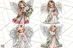 Christian Christmas Angel Clipart PNG Product Image 1