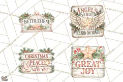 Religious Christmas Sign Clipart PNG | Nativity Designs Product Image 1