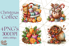 North Pole Coffee Christmas Cafe PNG Clipart Product Image 1