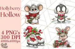 Hollyberry Hollow Christmas Village PNG Clipart Product Image 1