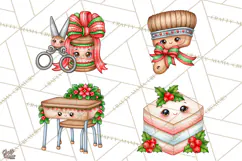 Christmas School Supplies & Teacher Clipart Product Image 1