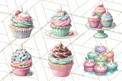 Cute Birthday Party Clipart PNG | Birthday Cake Graphics Product Image 6