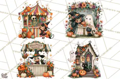 Vintage Halloween Scenes PNG, Halloween Magic Clipart Product Image 1