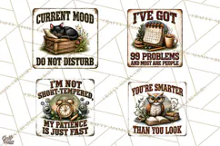 Rustic Sarcastic Quotes PNG | Vintage Funny Signs Clipart Product Image 1