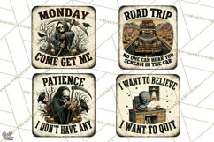Dark Humor Vintage Metal Signs Clipart Product Image 1