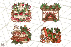 Cozy Christmas Clipart PNG, Cute Holiday Christmas Designs Product Image 1
