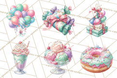 Cute Birthday Party Clipart PNG | Birthday Cake Graphics Product Image 7