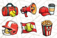 Softball Mom PNG, Softball Clipart, Softball Mama Designs Product Image 7