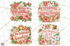 Tropical Christmas Beach Signs PNG, Christmas Quotes, Beach Product Image 1