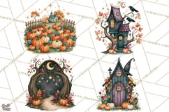 Vintage Halloween Places PNG, Halloween Magic Clipart Product Image 1