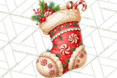 Candy Cane Lane Vintage Christmas Accents Clipart Product Image 5