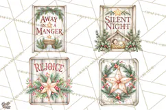 Religious Christmas Sign Clipart PNG | Nativity Designs Product Image 1