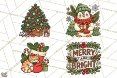 Cozy Christmas Clipart PNG, Cute Holiday Christmas Designs Product Image 1