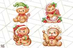 Gingerbread Jamboree Christmas Clipart Product Image 1