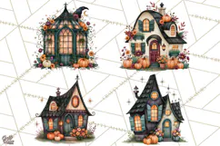 Vintage Halloween Places PNG, Halloween Magic Clipart Product Image 1