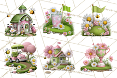 Whimsical Country Club Golf Clipart Argyle PNG Product Image 9